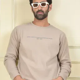 Crimsoune Club Beige Regular Fit Printed Sweatshirt-picture-41