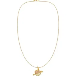 Bhima Jewels 22k (916) Yellow Gold Enamel Heart Bow Pendant With Chain for Women-picture-40