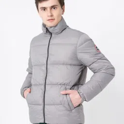 Red Tape Grey Regular Fit Quilted Jacket image 4