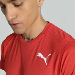 Puma RUNNING TEAM BUSINESS Red-Puma White Regular Fit Sports T-Shirt image 4