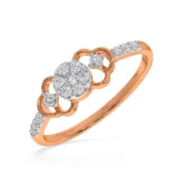 Kisna Diamond & Gold Jewellery Lara 14k (585) Diamond & Gold Ring For Women-picture-36