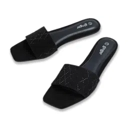 Ginger by Lifestyle Women's Black Casual Sandals image 4