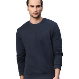 ALCIS Navy Cotton Regular Fit Sweatshirt-picture-8