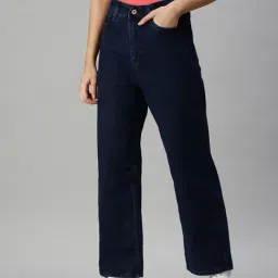 showoffff SHOWOFF Casual Wide Leg High-Rise Blue Jeans-picture-22