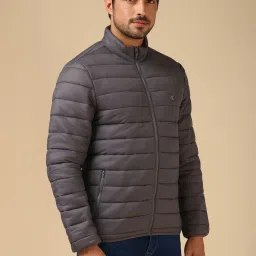 Van Heusen Grey Regular Fit Quilted Jacket image 4