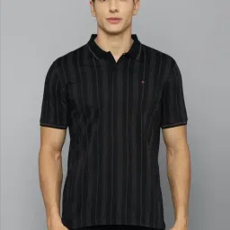 Louis Philippe Sport Black Cotton Slim Fit Printed Polo T-Shirt-picture-24