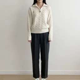 Mast & Harbour Women Cable Knit Pullover-picture-18