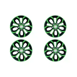 Auto Pearl Car Green Black Wheel Cover Caps 33.02 cm (13 Inch) Press Type Fitting Compatible with Eeco-image-15