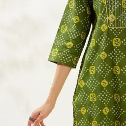 Daali Green Regular Fit Printed Kurta image 4