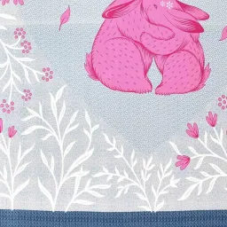 Living Roots Printed Blue 300 TC Cotton Bedsheet with 2 Pillow Covers image 4