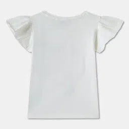 R&B Kids Ivory Embellished Regular Fit Top image 2