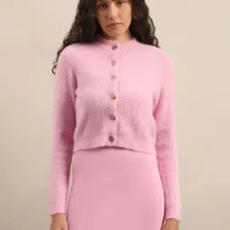 Vero Moda Pink Regular Fit Cardigan-image-7