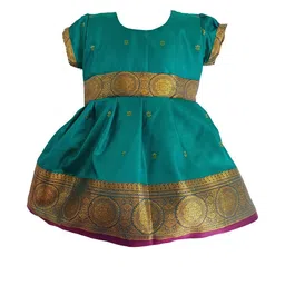 Mom and Me Green Cotton Dresses-image-96