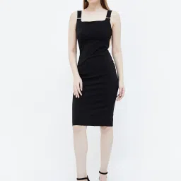 Code by Lifestyle Black Regular Fit Bodycon Dress image 4