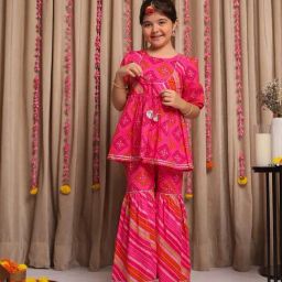 Budding Bees Girls Pink Printed Suit Sets-picture-30