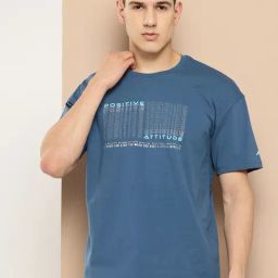 Alcis Blue Printed Regular Fit Printed T-Shirt-picture-29