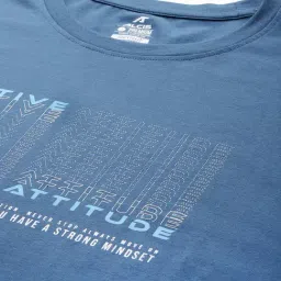 Alcis Blue Printed Regular Fit Printed T-Shirt image 5
