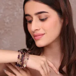 Toniq Multicolor Beads Layered Bracelets-picture-26