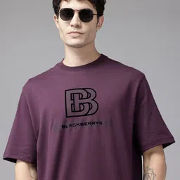 Blackberrys Brand Logo Print Relaxed Fit Pure Cotton T-shirt-picture-58