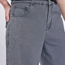 glitchez Men Printed Loose Fit Jeans image 4