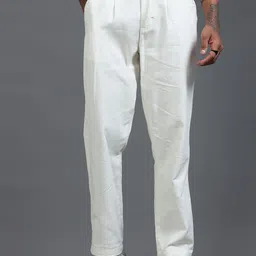 The Roadster Lifestyle Co Men Mid-Rise Relaxed Fit Trousers-image-12