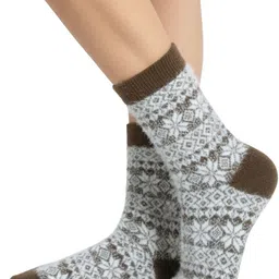 Cdeck Women Patterned Pure Woollen Socks-picture-14
