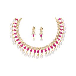 Sri Jagdamba Pearls Multicolor Alloy Necklace Set-picture-1