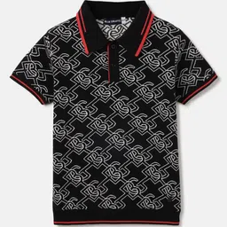 Blue Giraffe Boys Floral Printed Polo Collar Tropical Pure Cotton Pockets T-shirt-picture-18