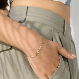 TOUCH925 Pure Silver Cubic Zirconia Wraparound Bracelet image 3