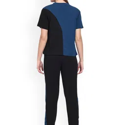 BOMBSHELL Half Sleeve Colorblocked T-Shirt With Trousers image 3