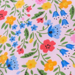 Babyhug Rayon Woven Full Sleeves Floral Printed with Frill & Lace Detailing Top - White image 4