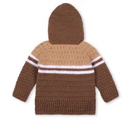 DRITI Kids-Unisex Brown Pure Wool Clothing Set image 3