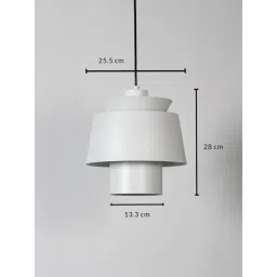 Whispering Homes White Lotta Metal Pendant Light image 4