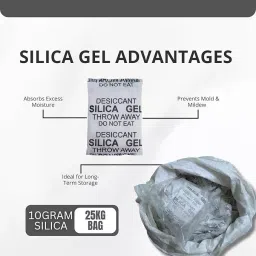 Waltzer India 20 g Silica Gel Packet White Color Crystals for Absorbing Moisture, WI-SILICA-20GM/P-1KG (Pack of 1250) image 4