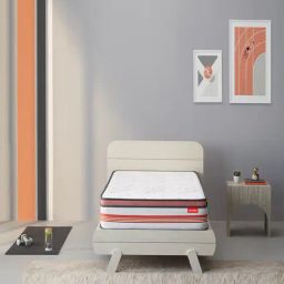 Duroflex Boltt Plus Cream Foam Bonnell Spring Euro Top Mattress - Single Size (75 in. L x 36 in. W)-picture-0