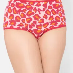 Clovia Red Animal Print Cotton Hipster Panty-picture-20