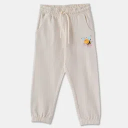 R&B Kids Beige Graphic Regular Fit Joggers-picture-36