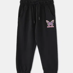 R&B Kids Black Graphic Regular Fit Joggers-picture-20