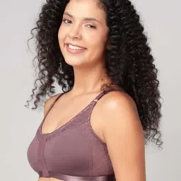 Clovia Purple Cotton Regular Fit Bra image 4