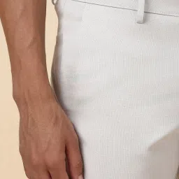 Allen Solly Grey Cotton Slim Fit Trousers image 4