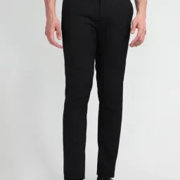 Arrow Black Slim Fit Trousers-picture-48