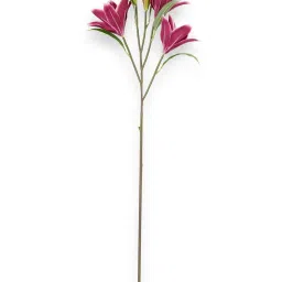 Pure Home and Living Pink Plastic Lily Faux Flower Stem image 4