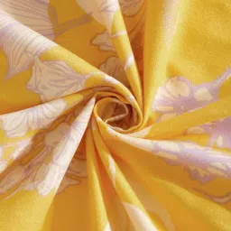 Klotthe Yellow 300 TC Polycotton Double Bedsheet with 2 Pillow Covers image 4