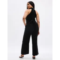 Gap Black Polyester Solid Sleeveless Jumpsuit image 3
