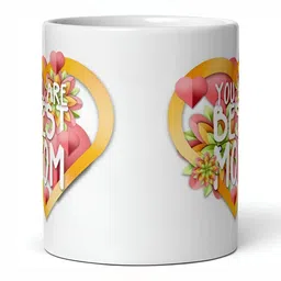 Mr UVD White & Yellow Typography Printed Ceramic Matte Mug 350 ml image 2