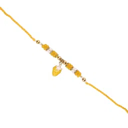 aapno rajasthan Yellow Strawberry Beaded Rakhi image 4