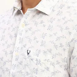 Allen Solly White Slim Fit Printed Shirt image 4
