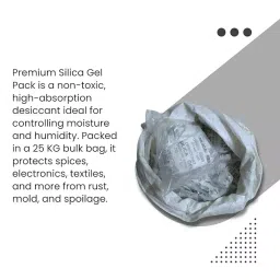 Waltzer India 20 g Silica Gel Packet White Color Crystals for Absorbing Moisture, WI-SILICA-20GM/P-1KG (Pack of 1250) image 5