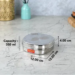 Sumeet Silver Stainless Steel 2 Piece Container image 4