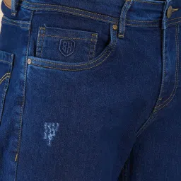 Being Human Blue Regular Fit Distressed Jeans image 4